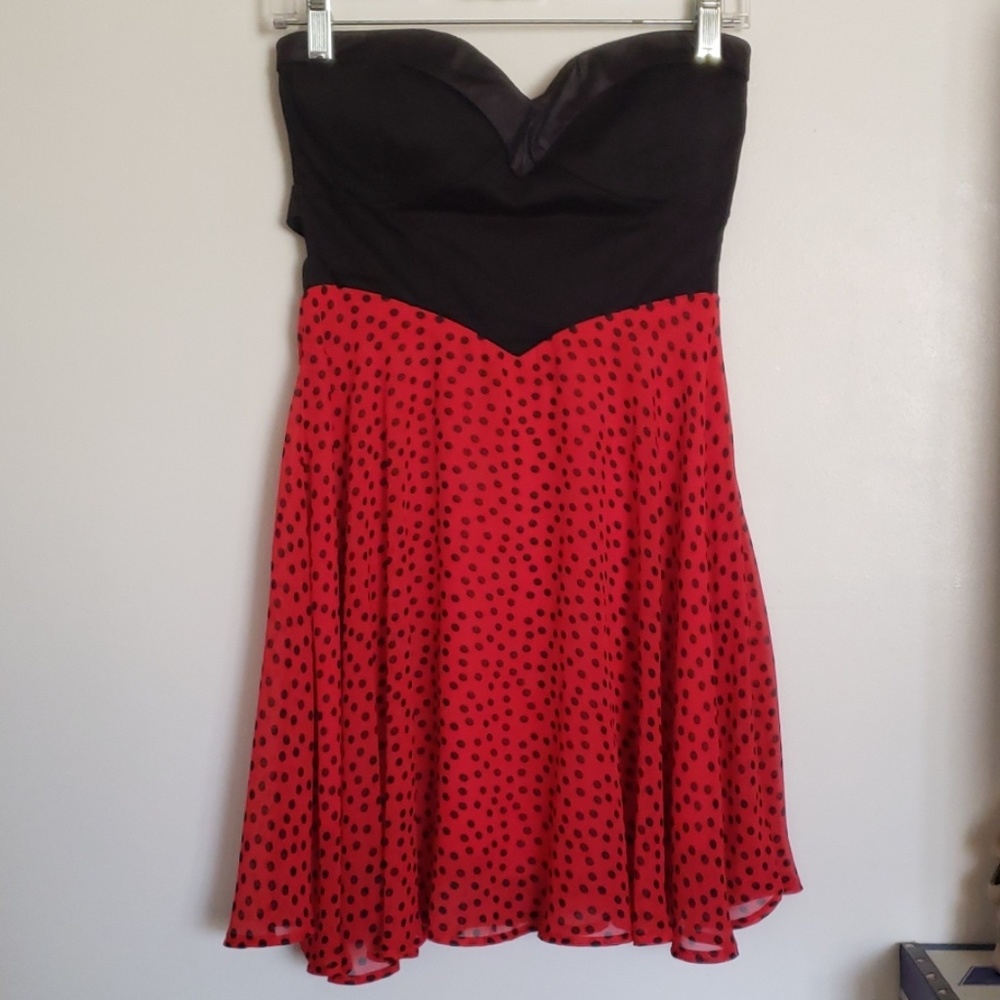 Black and Red polka dot dress